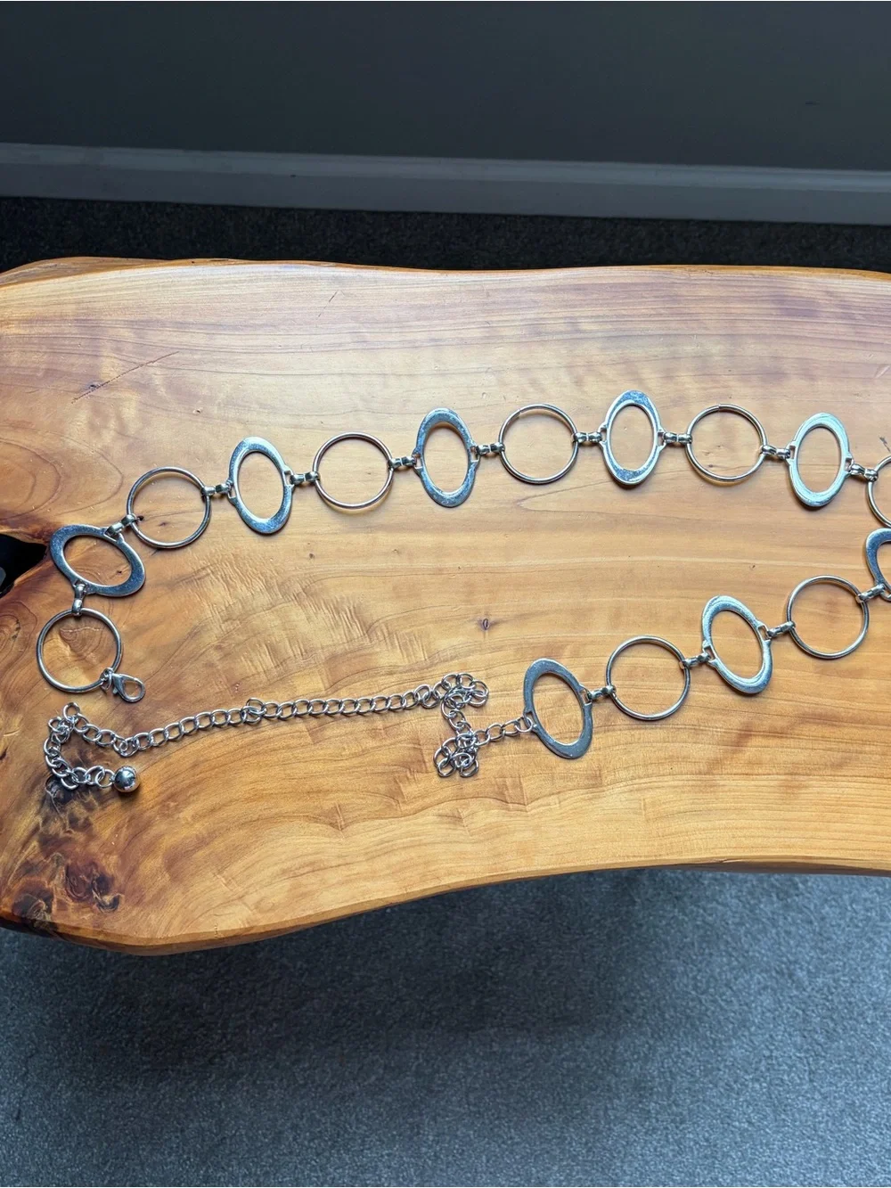 Silver Circle Link Waist Chain Belt - Women Accessories
